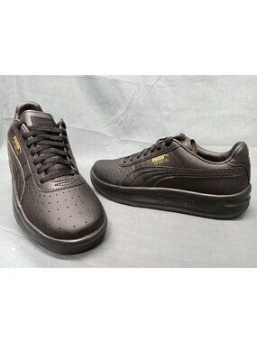 Puma GV Special Jr (GS) Sneakers Leather Black Team Gold Boys Size 7 NEW IN BOX!